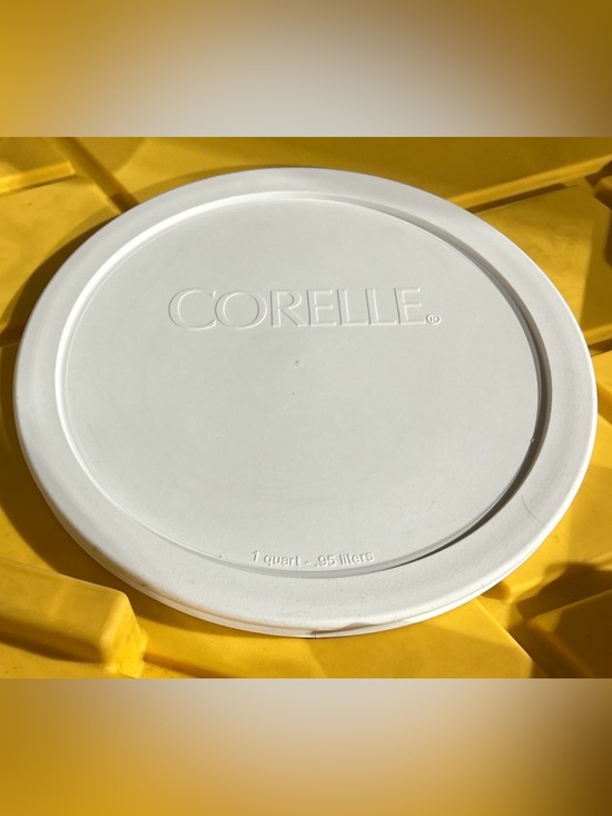 Corelle Other - Corelle White 323-PC 1 Quart Replacement Storage Lid Fit 8.75" Storage Bowls EUC